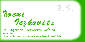 noemi iczkovits business card